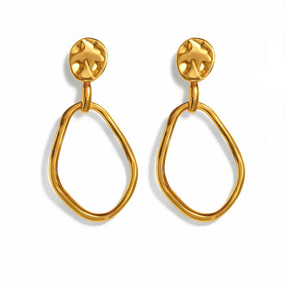 Boucles d'oreilles bichette dorées acier chirurgical 316L plaqué or 18K – Chéri Chérie