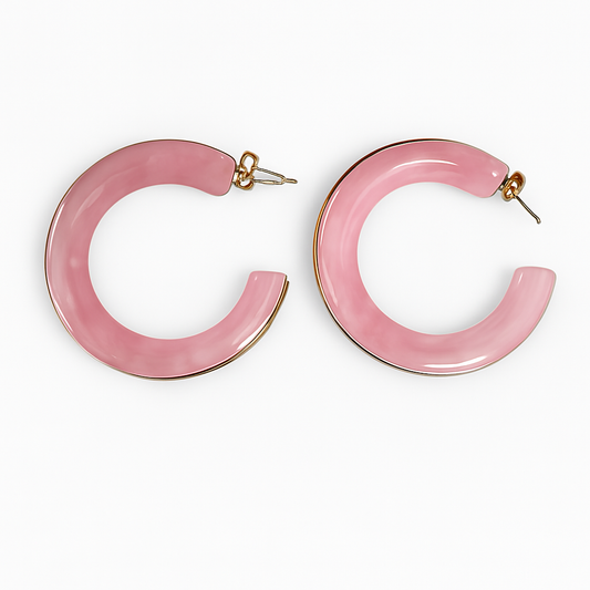 Boucles d'oreilles créole en résine