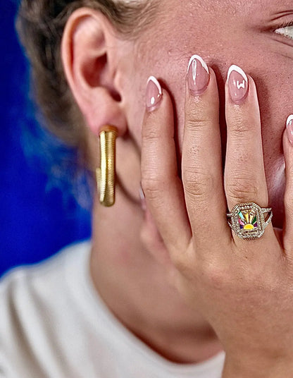 Bague ‘Sunshine’ émaillée Chéri Chérie