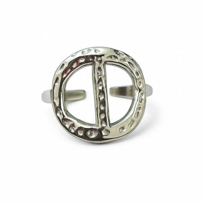 Bague Cercle Martelé anneau texturé doré acier chirurgical 316L plaqué or 18K – Chéri Chérie