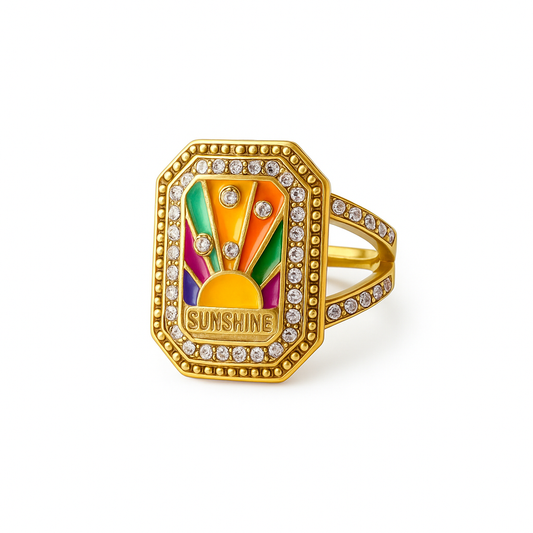 Bague ‘Sunshine’ émaillée
