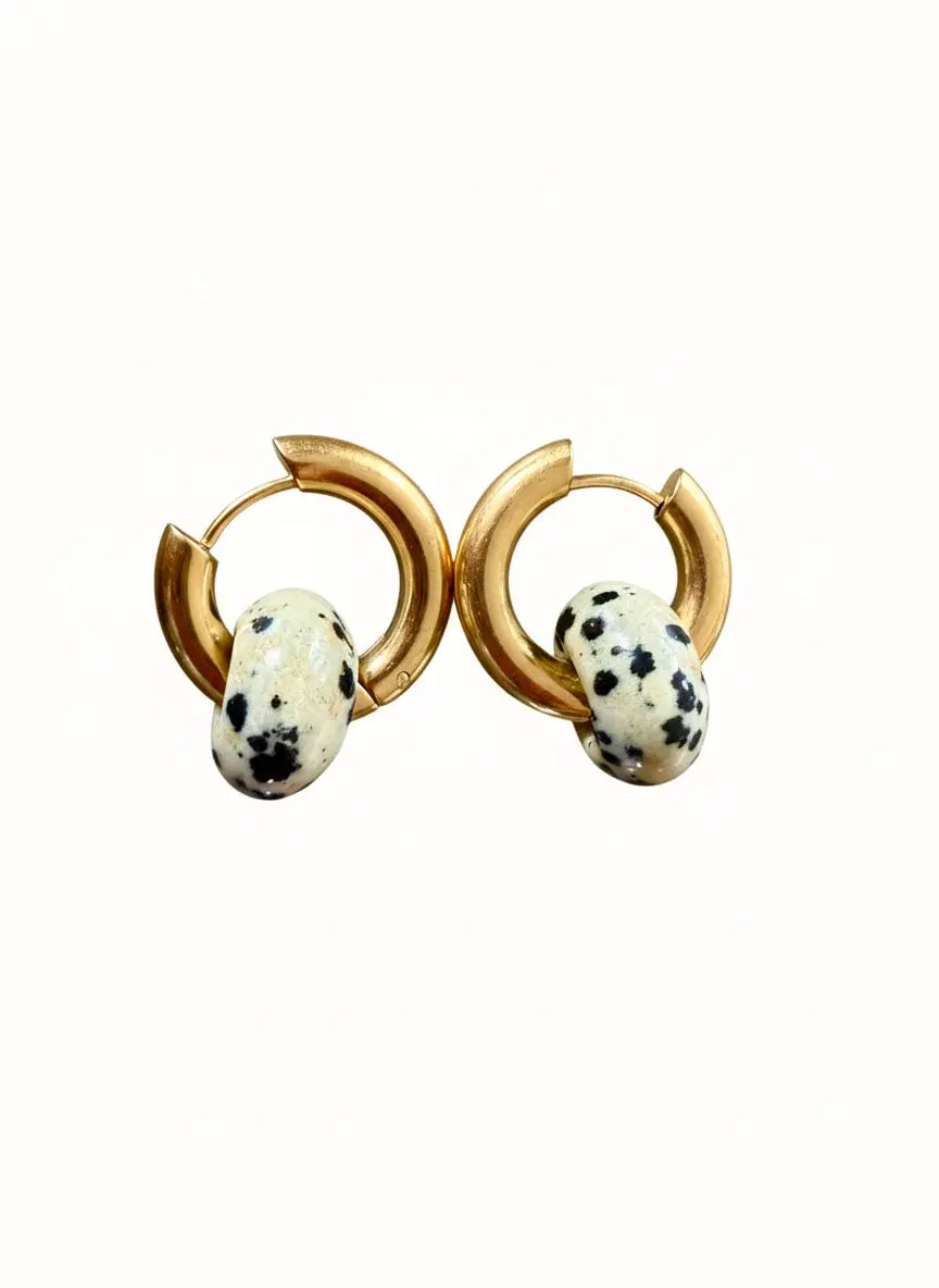 Boucles d’oreilles Cléo en Jaspe naturel Chéri Chérie
