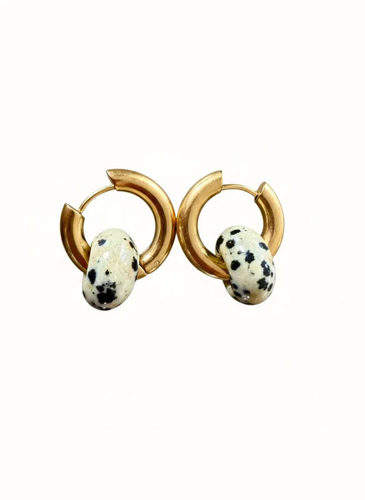 Boucles d’oreilles Cléo en Jaspe naturel Chéri Chérie