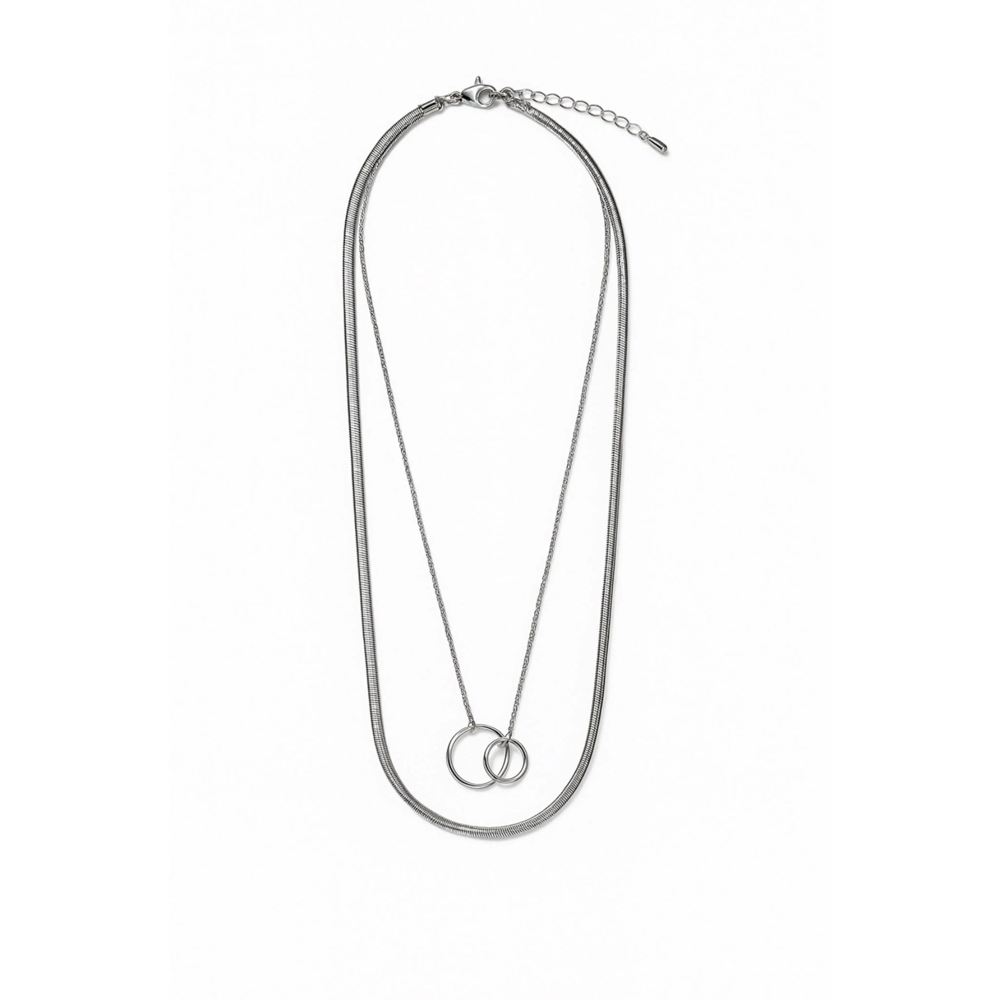 Collier double avec anneaux Chéri Chérie