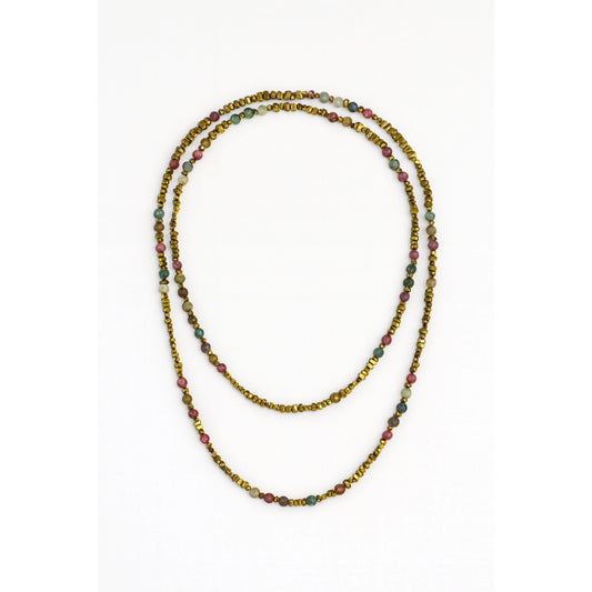 Collier sautoir pierres naturelles Chéri Chérie