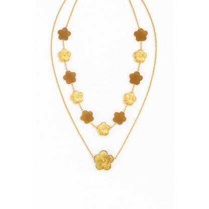 Collier double rang fleurs Chéri Chérie