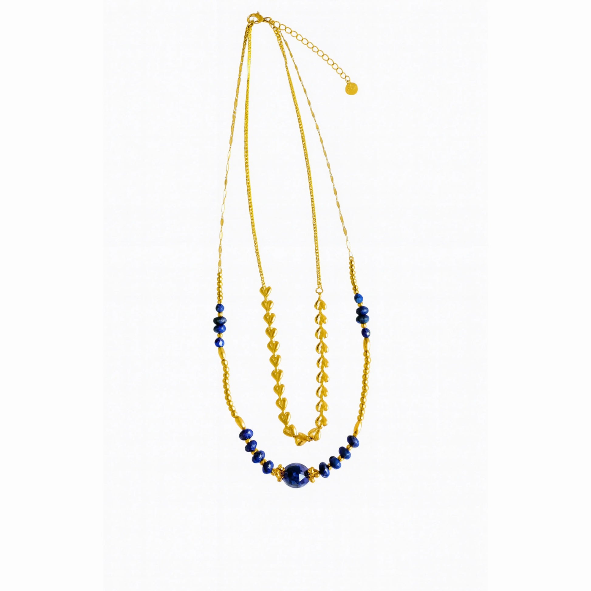 Collier double rangs avec pierres naturelles Chéri Chérie