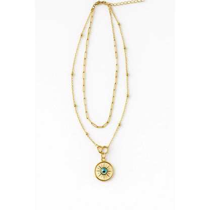 Collier double avec médaillon Chéri Chérie