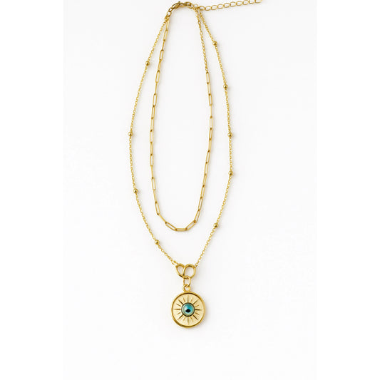 Collier double avec médaillon Chéri Chérie