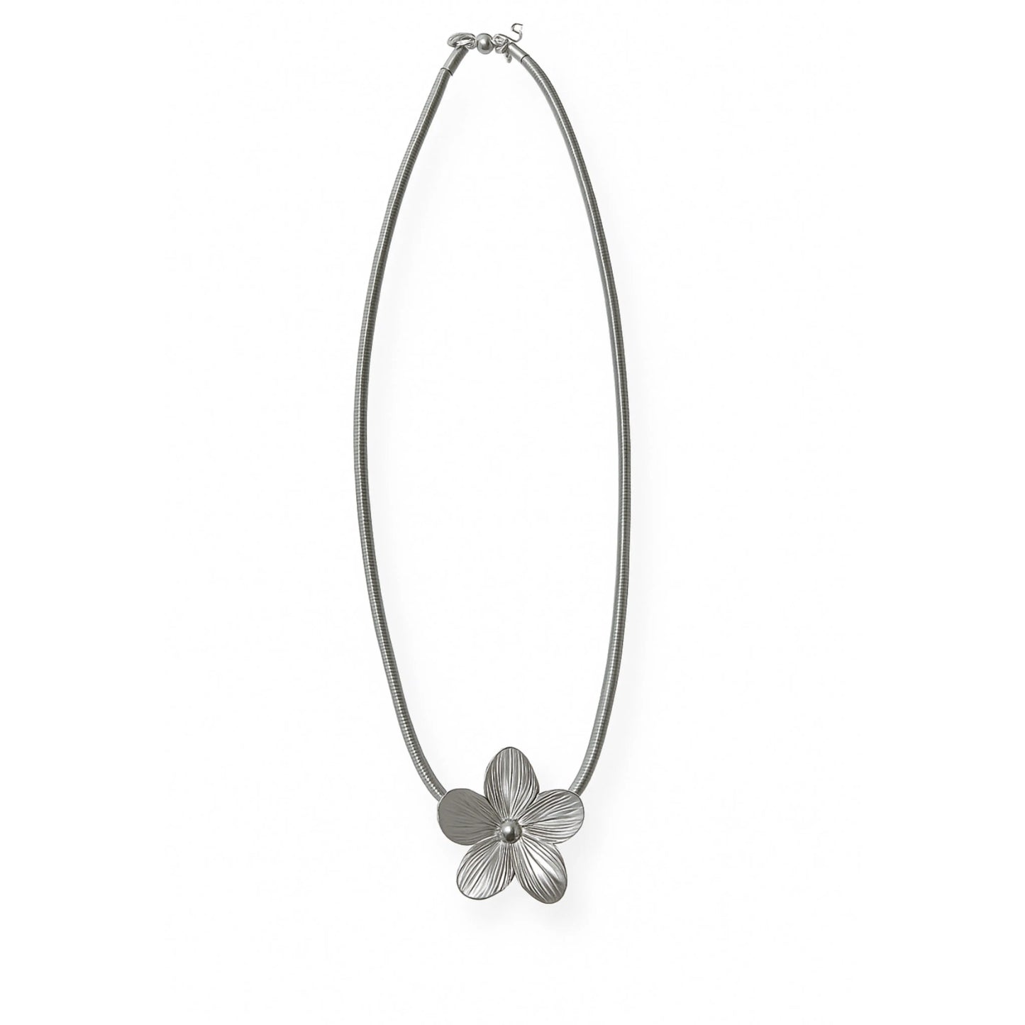 Collier maille serpent avec fleur Chéri Chérie