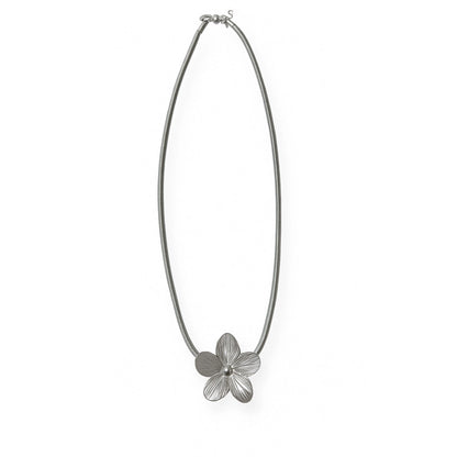 Collier maille serpent avec fleur Chéri Chérie