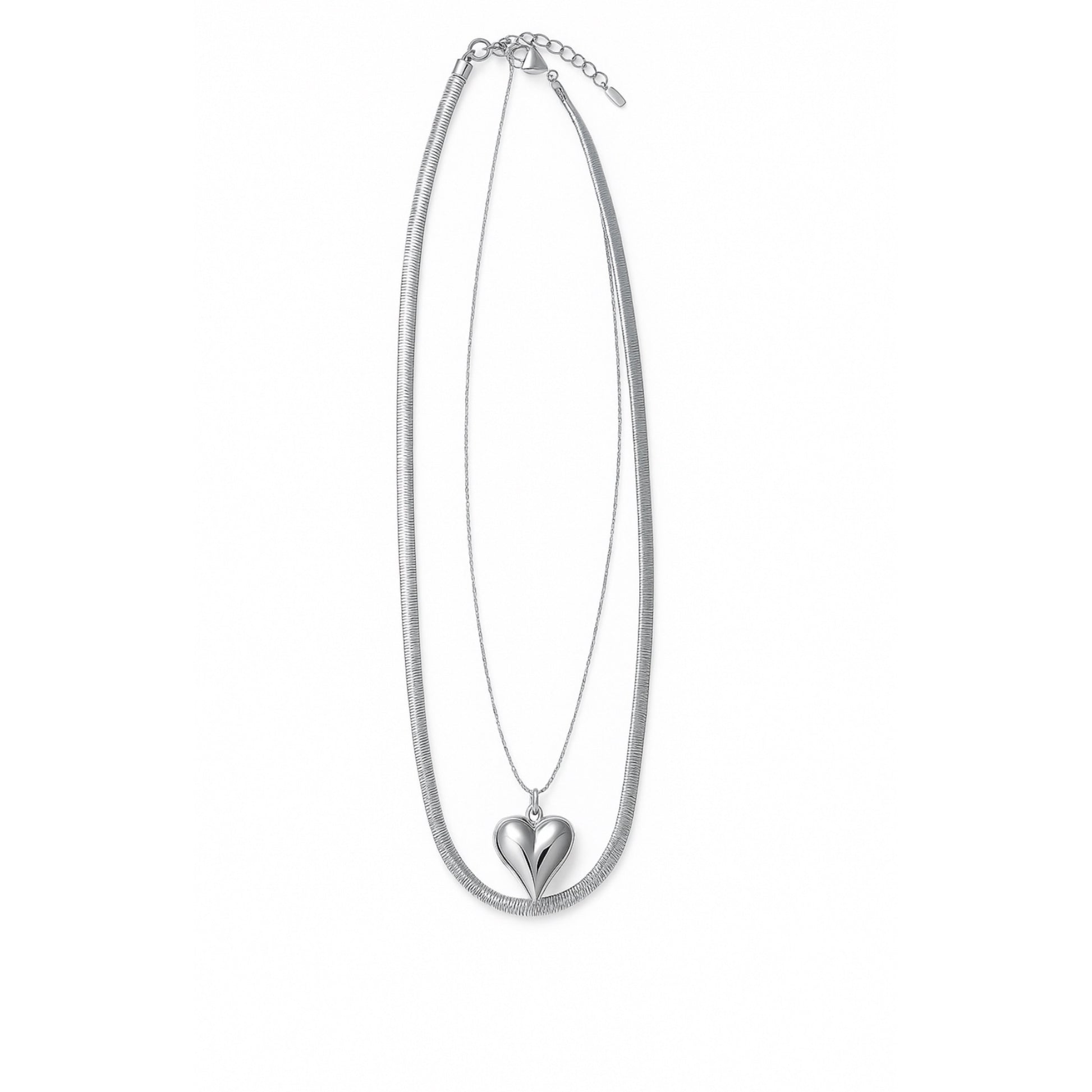 Collier double avec pendentif coeur Chéri Chérie