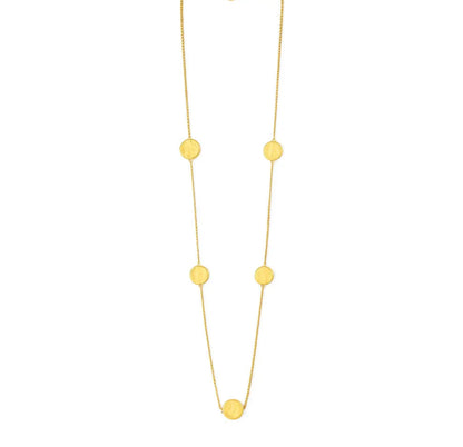 Sautoir EMPIRE pièces dorées acier chirurgical 316L long 92-97 cm femme - Chéri Chérie