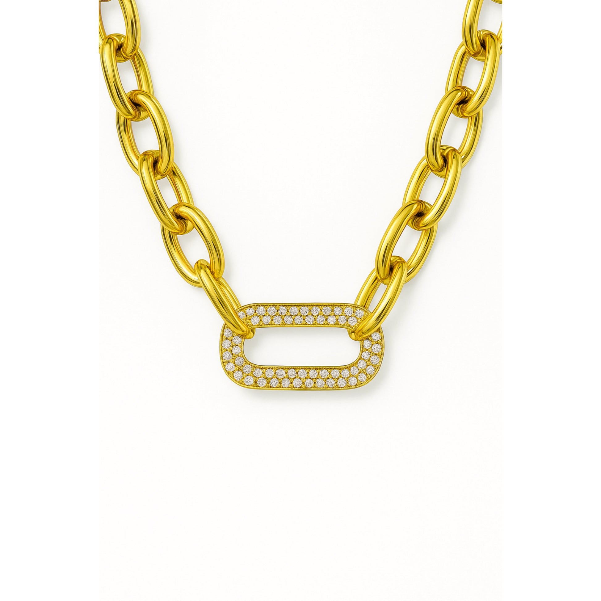 Collier avec ovale strass Chéri Chérie
