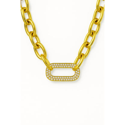 Collier avec ovale strass Chéri Chérie