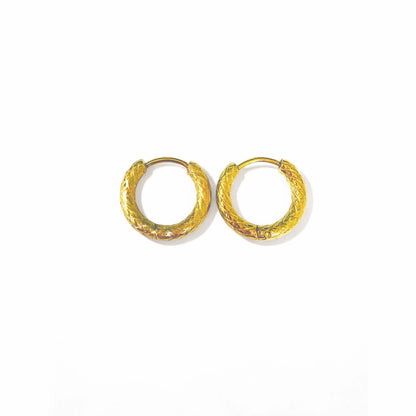 Boucles d’oreilles petites créoles martelé Chéri Chérie