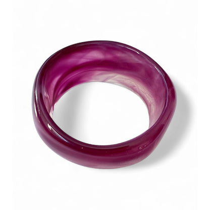 Bracelet résine prune violet bordeaux acier chirurgical 316L waterproof – Chéri Chérie