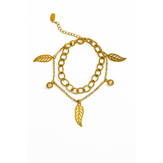 Bracelet double avec breloques Chéri Chérie