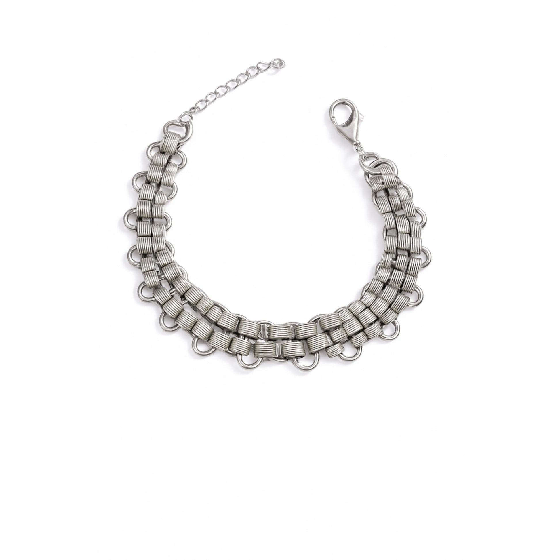 Bracelet Mailles Épaisses Argent Chéri Chérie