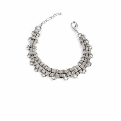 Bracelet Mailles Épaisses Argent Chéri Chérie