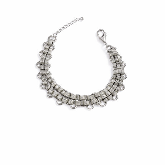 Bracelet Mailles Épaisses Argent Chéri Chérie