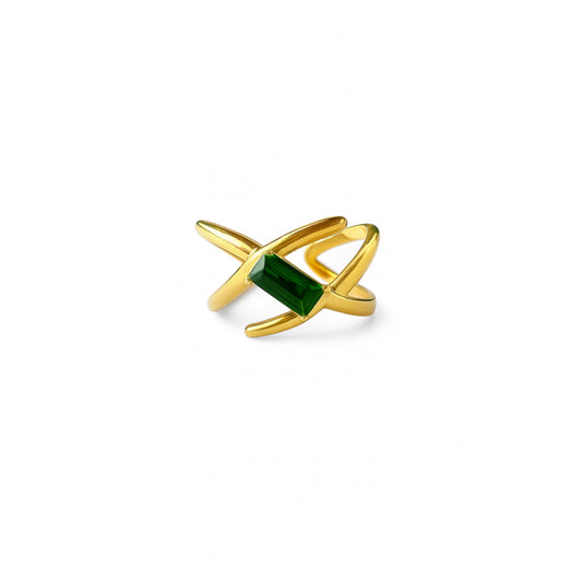 Bague Croisée émeraude Chéri Chérie