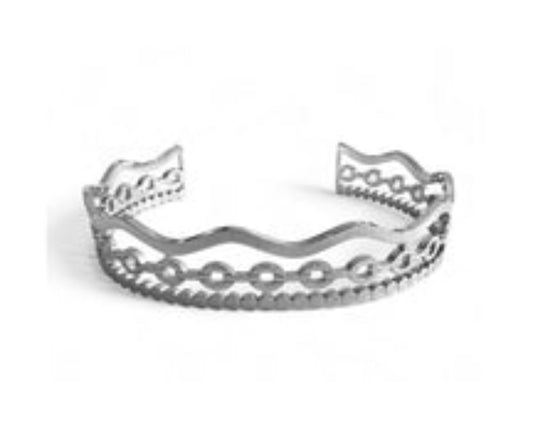 Bracelet jonc Vague Argent