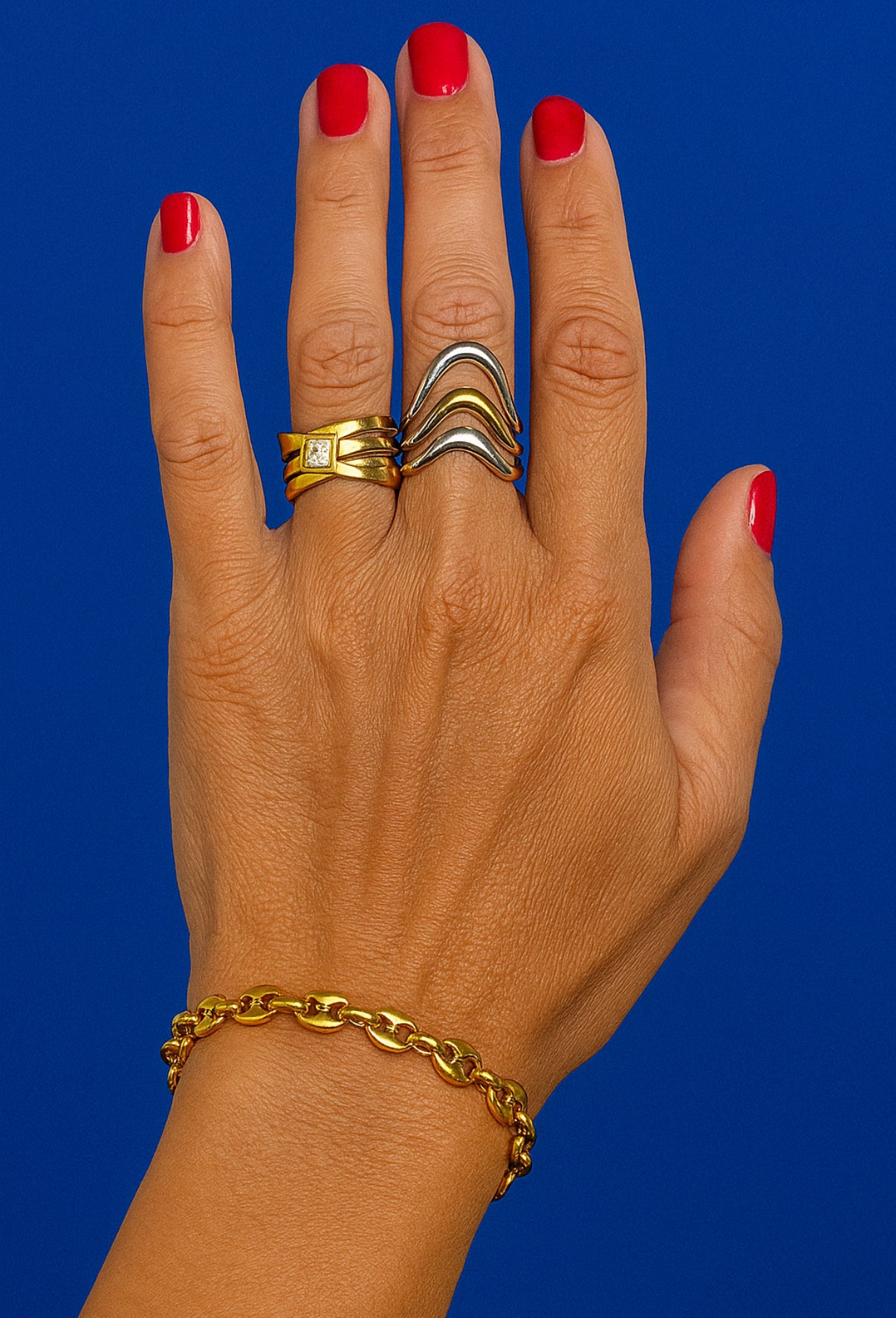 Bague Manchette howlite