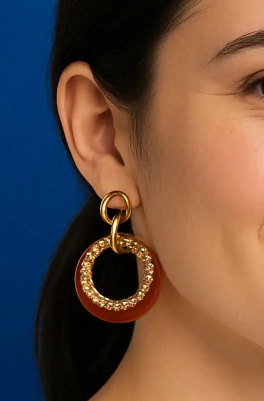 Boucles d’oreilles résine Chéri Chérie