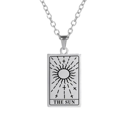 Collier homme Sun pendentif soleil acier inoxydable 316L 44-49 cm - Chéri Chérie