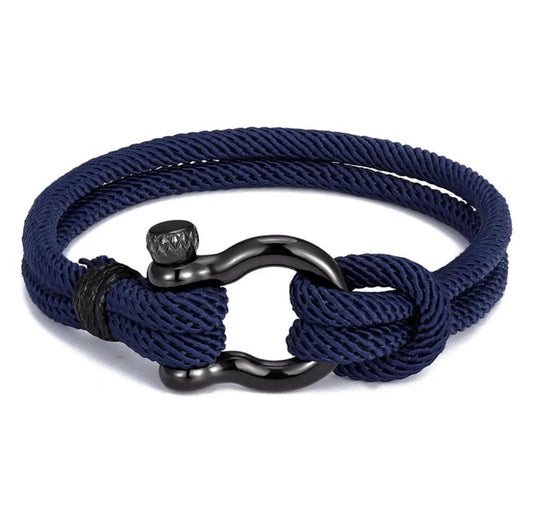 Bracelet corde bleu