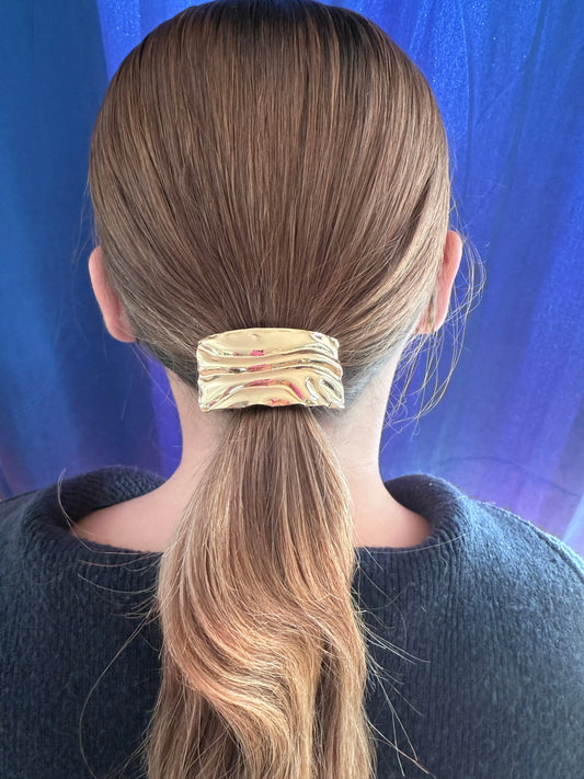 Accessoire cheveux pièce dorée effet métal - Chéri Chérie
