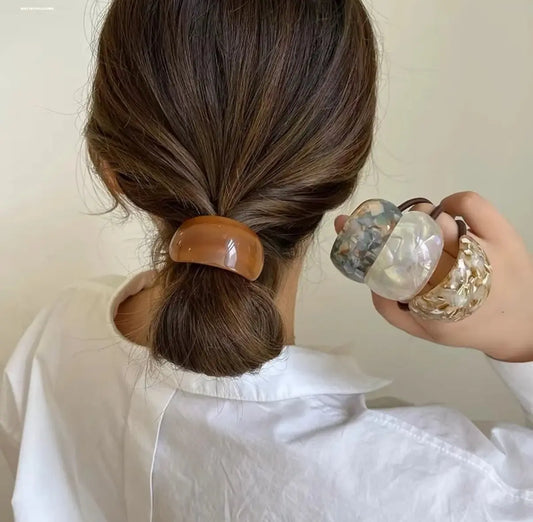Accessoire cheveux détail ambre translucide tons chauds - Chéri Chérie
