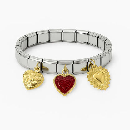 Bracelet breloque or et argent Ma boutique