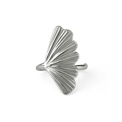 Bague Éventail Japonais motif doré poétique acier chirurgical 316L plaqué or 18K – Chéri Chérie