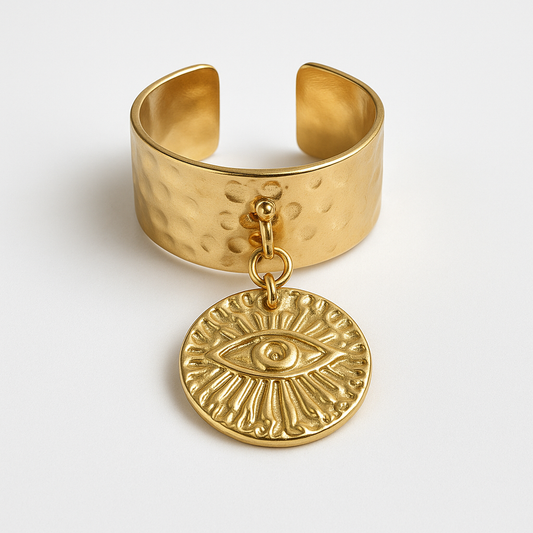 Bague Œil Protecteur Doré Chéri Chérie