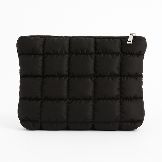 Pochette matelassé noire