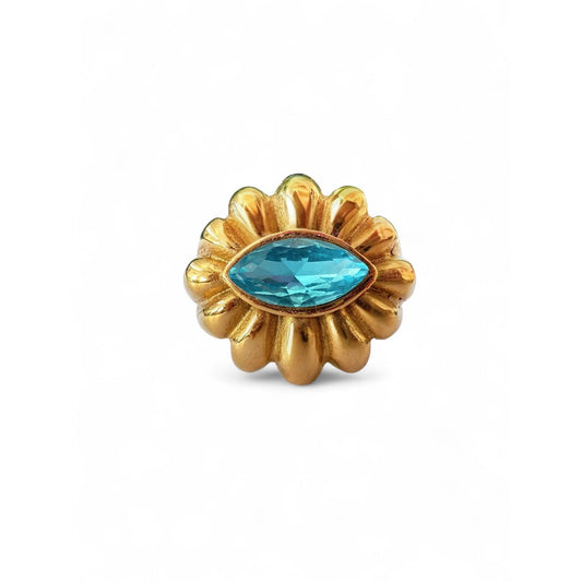 Bague Fleur turquoise