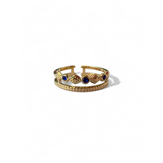 Bague Couronne saphirs