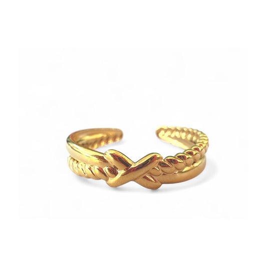Bague Croisée torsadée